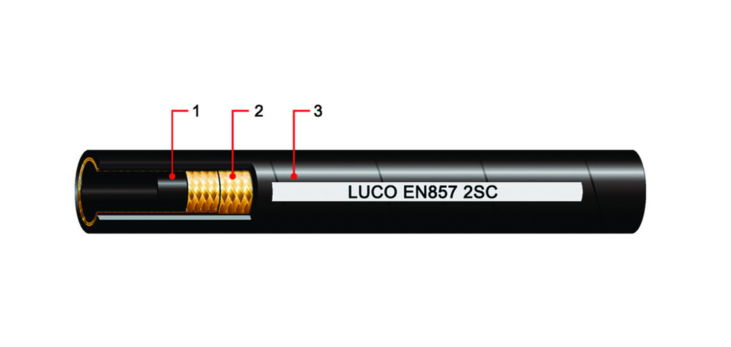 Hydraulikschlauch 1SC DN 08-5/16" EN857 13,2 mm 1 Meter Meterware 