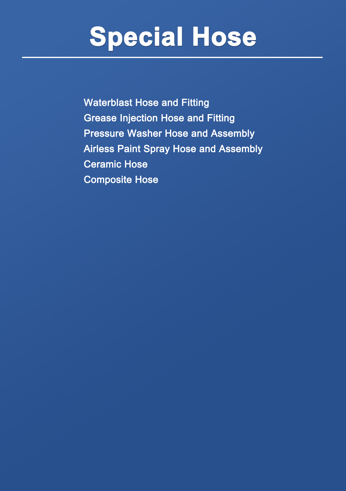 Special Hose Datasheet